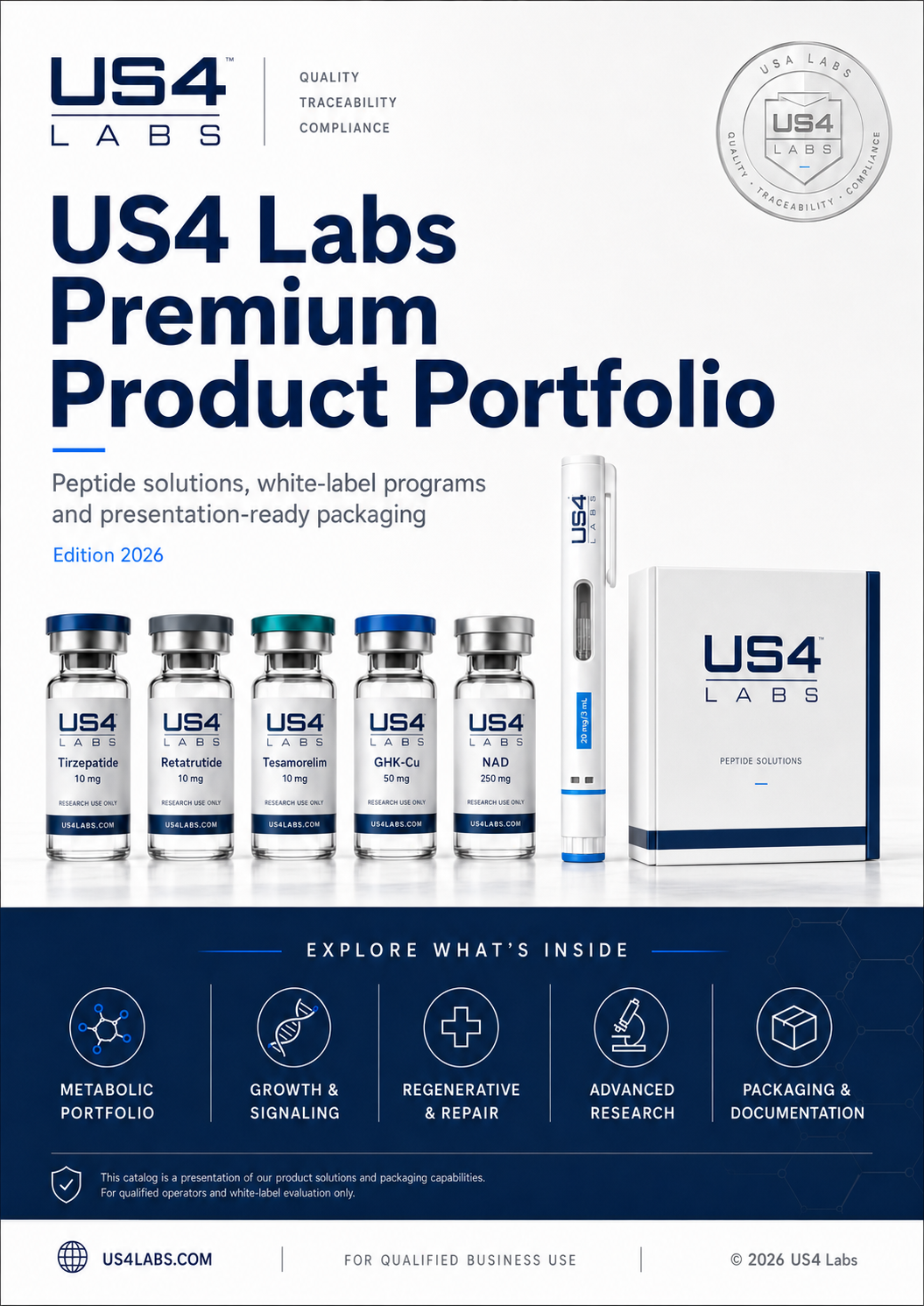 Vials, Peptide Pen, White-Label Box